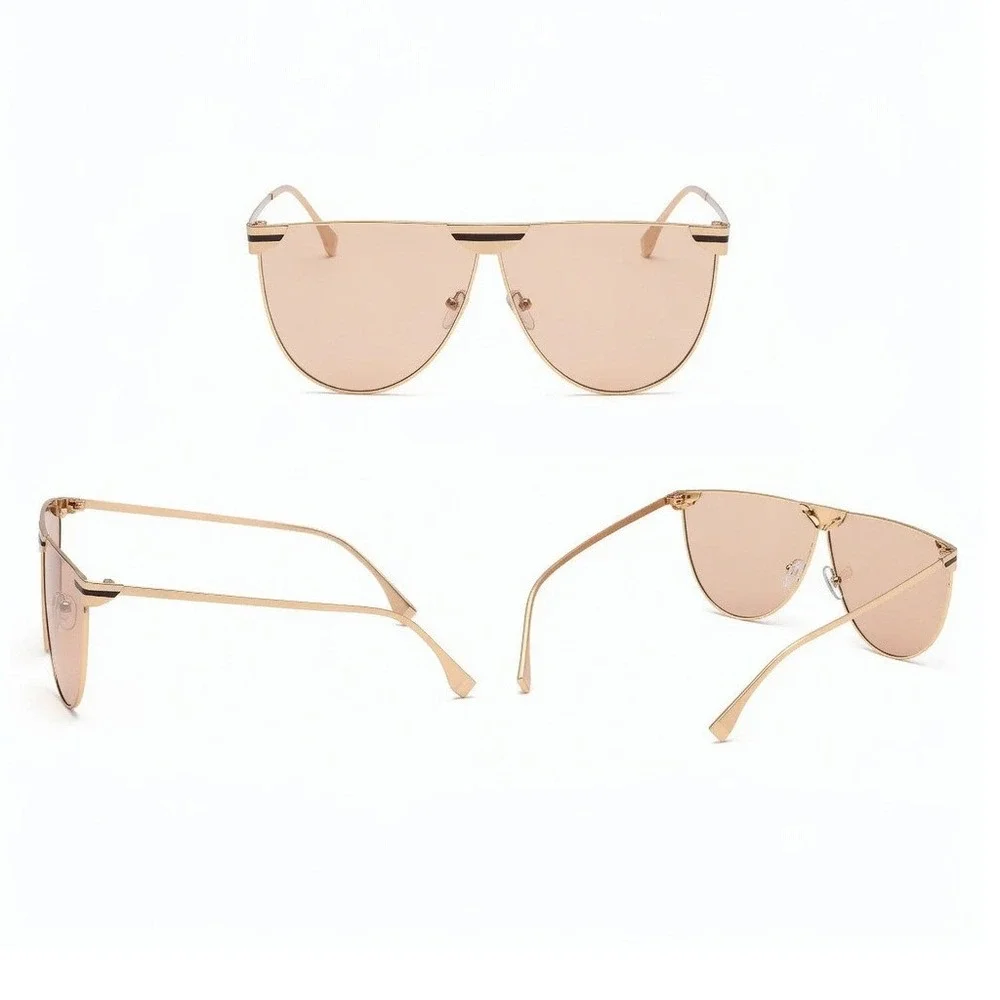 Mens Sunglasses Light Tinted Lens Flat Top Shield Outdoor Shades Sun‎ Protection